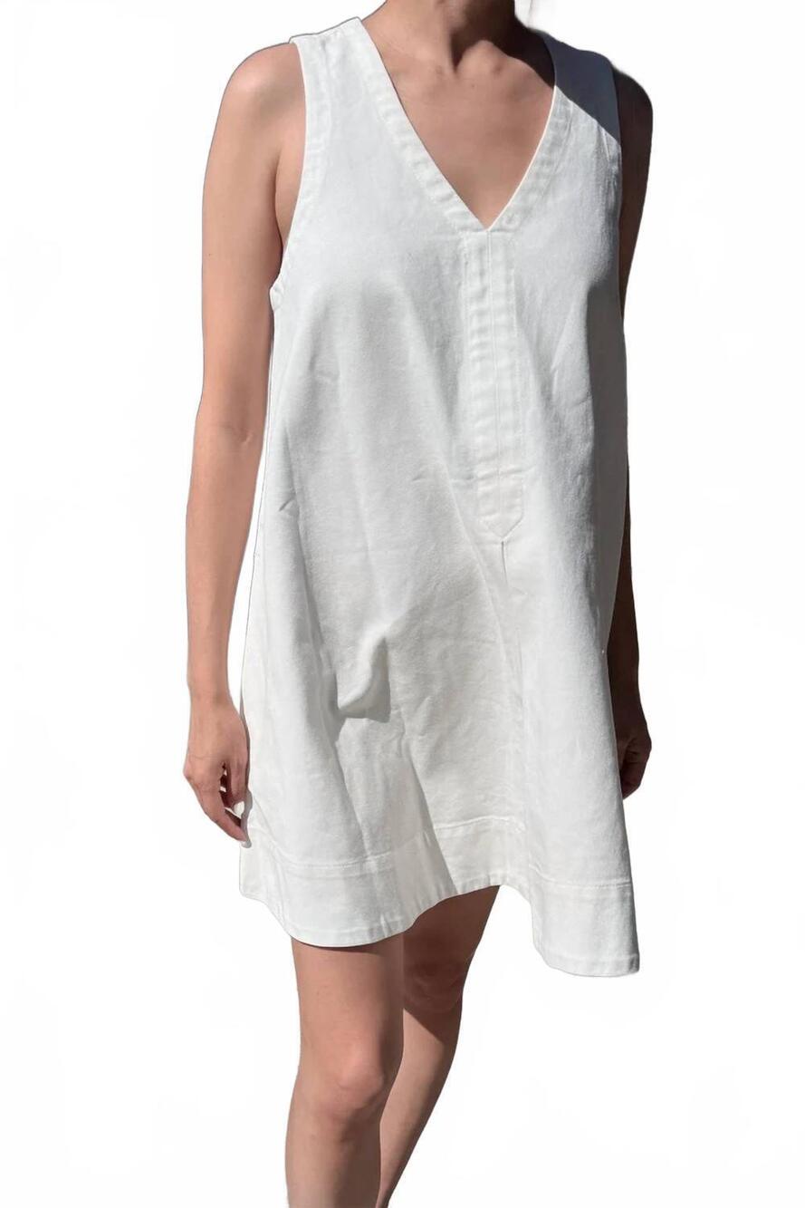 NEW LE BON SHOPPE mable dress in white denim